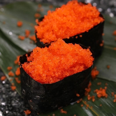 Masago Tobiko Gromadnik Ryba ikra sushi Latająca Ryba Ikra Mrożony Gromadnik