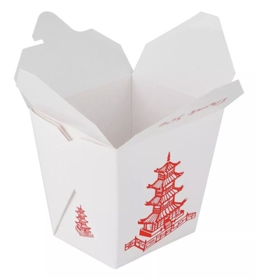 Jednorazowe pudełko z twardym papierem na wynos w kształcie prostokąta Kraft Food Noodle Box