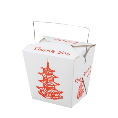 Jednorazowe pudełko z twardym papierem na wynos w kształcie prostokąta Kraft Food Noodle Box