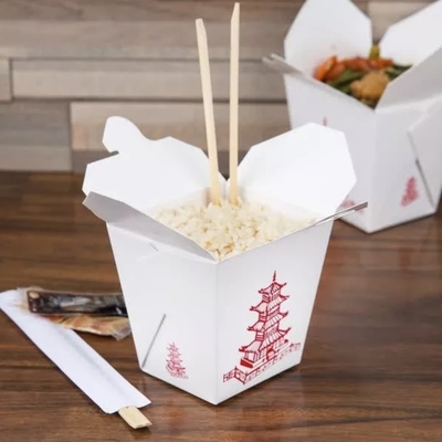 Jednorazowe pudełko z twardym papierem na wynos w kształcie prostokąta Kraft Food Noodle Box