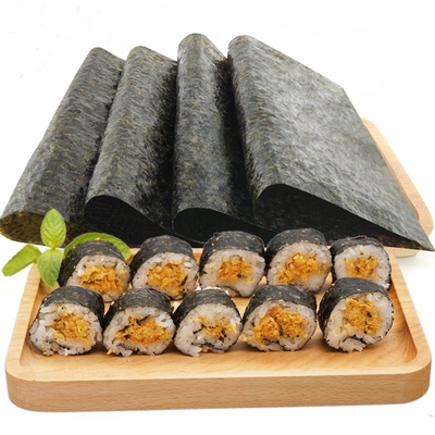 Japońskie 100 arkuszy pieczonych wodorostów klasy B Yaki Sushi Nori Dark Green Crispy